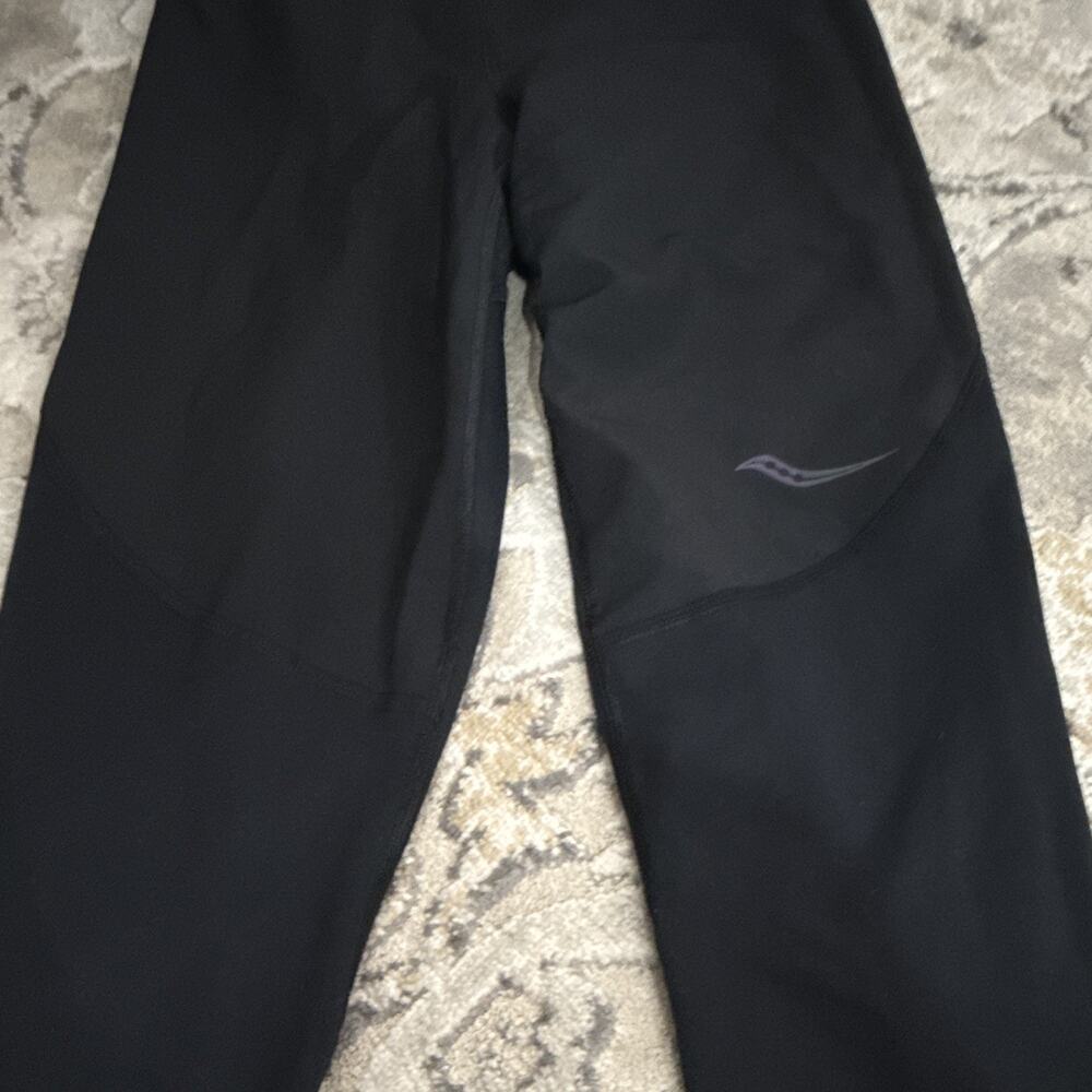 Saucony Men’s Compression Running Leggings Reflective Pocket Black Size S - Picture 2 of 6